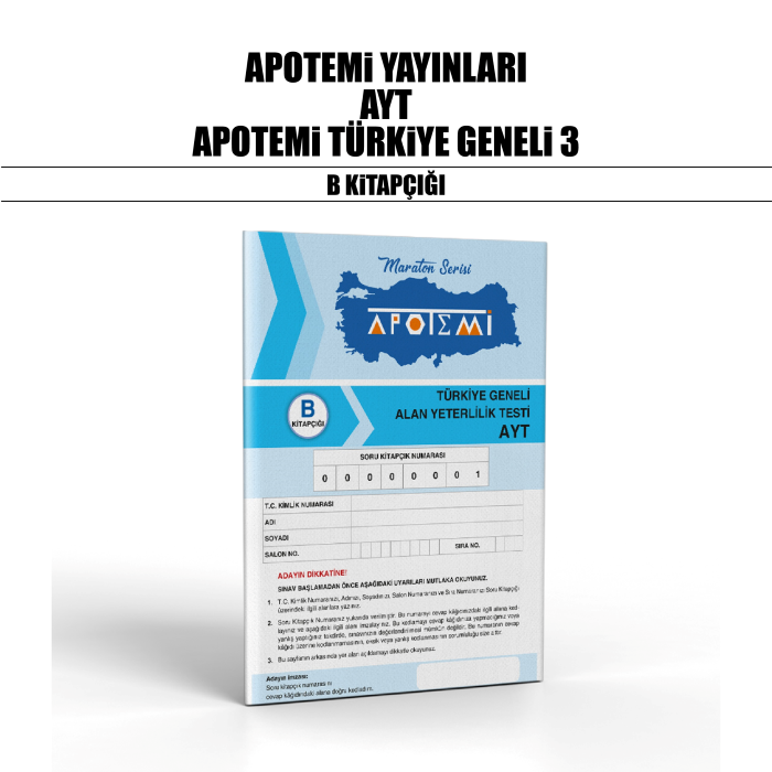 APOTEMİ YKS AYT TÜRKİYE GENELİ SNV 3-B - 25-26